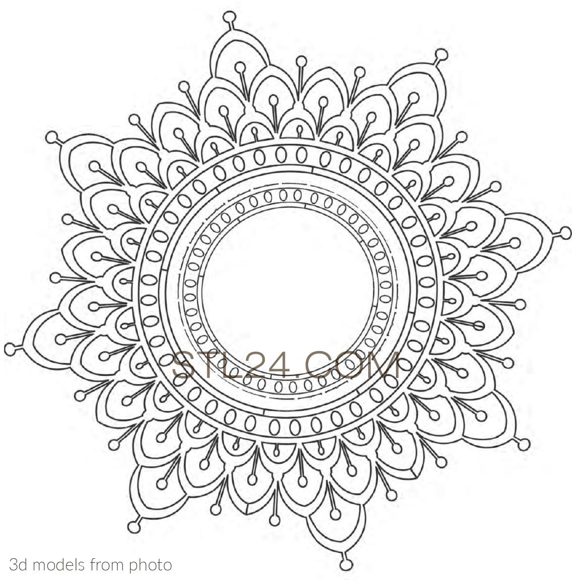 Розетки (ROSETTE_0244 -  | 3D model 3DSMAX / OBJ / STL) 3D модель для ЧПУ станка